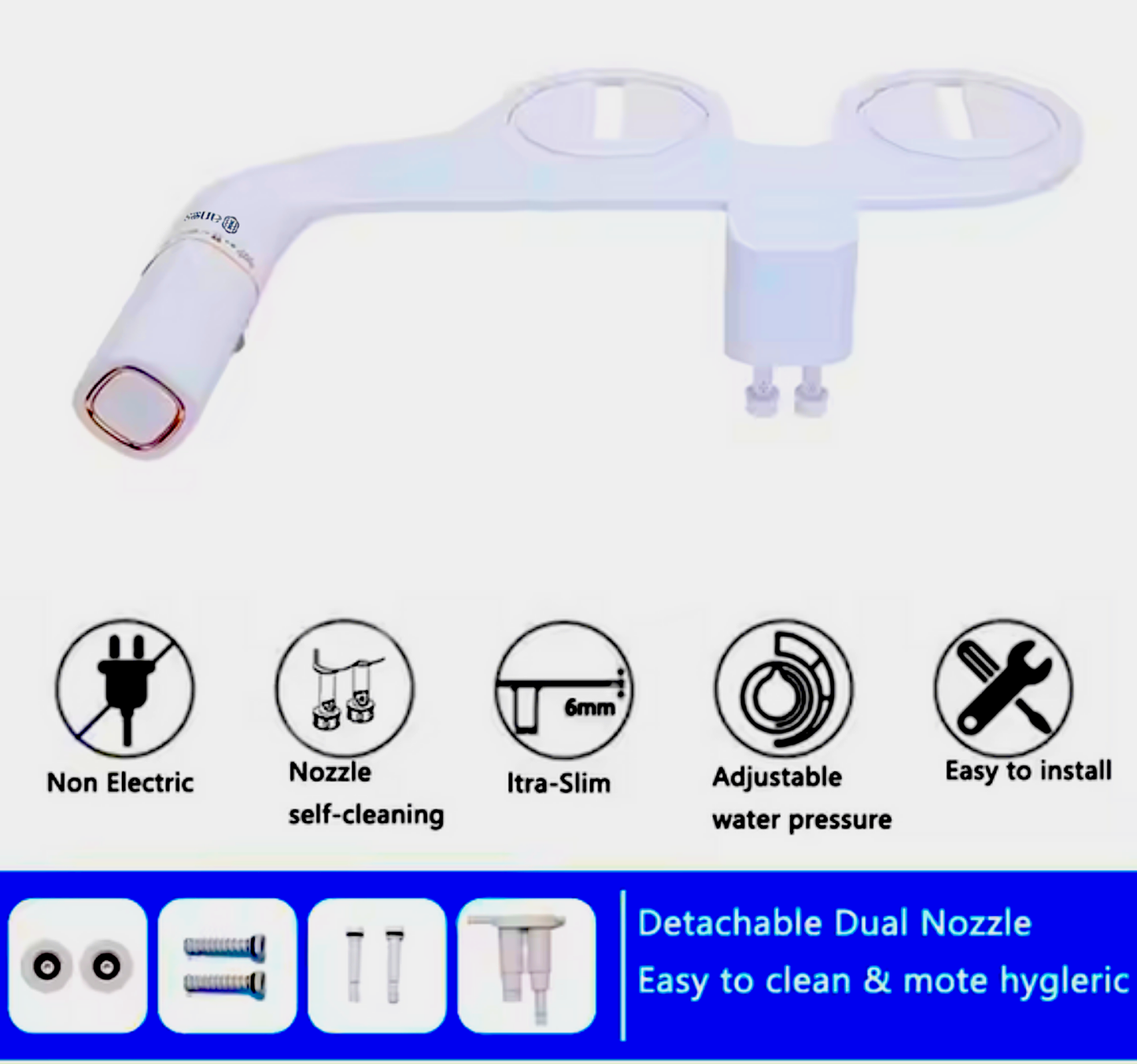 anees Bidet Attachment – Self-Cleaning, Front & Rear Wash